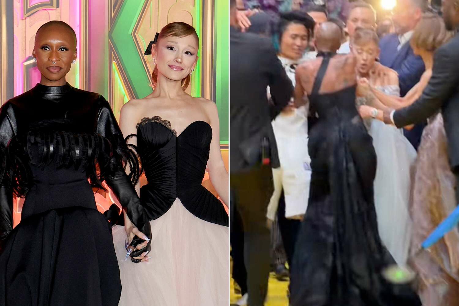 Cynthia Erivo gyors közbelépése Ariana Grande támadásánál Wicked premierjén celebrities event security quick response stage incident