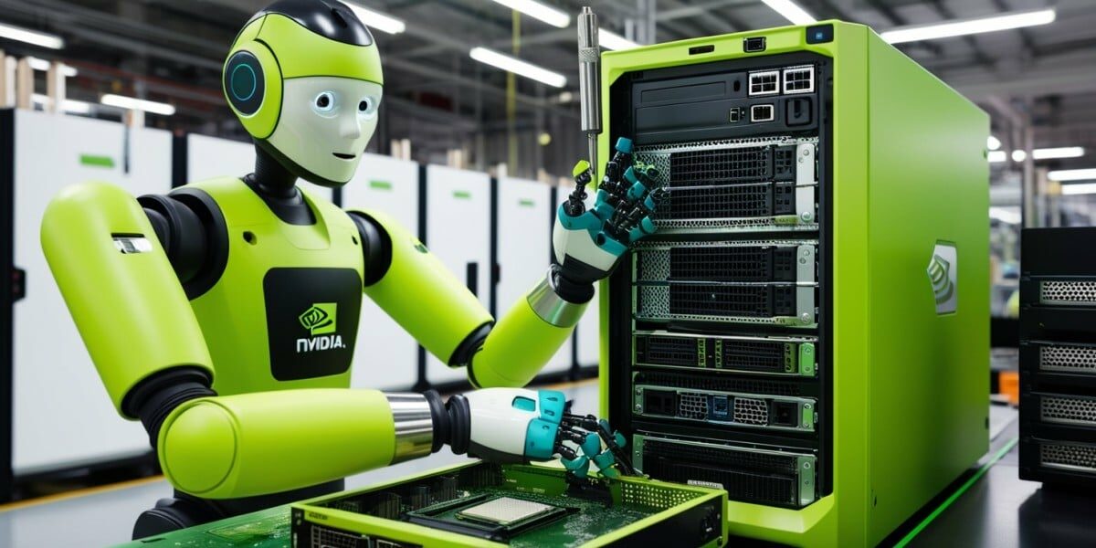 Foxconn humanoid robotok az Nvidia AI szerverek gyártásában humanoid robotok gyártás automatizálás nvidia ai szerverek usa