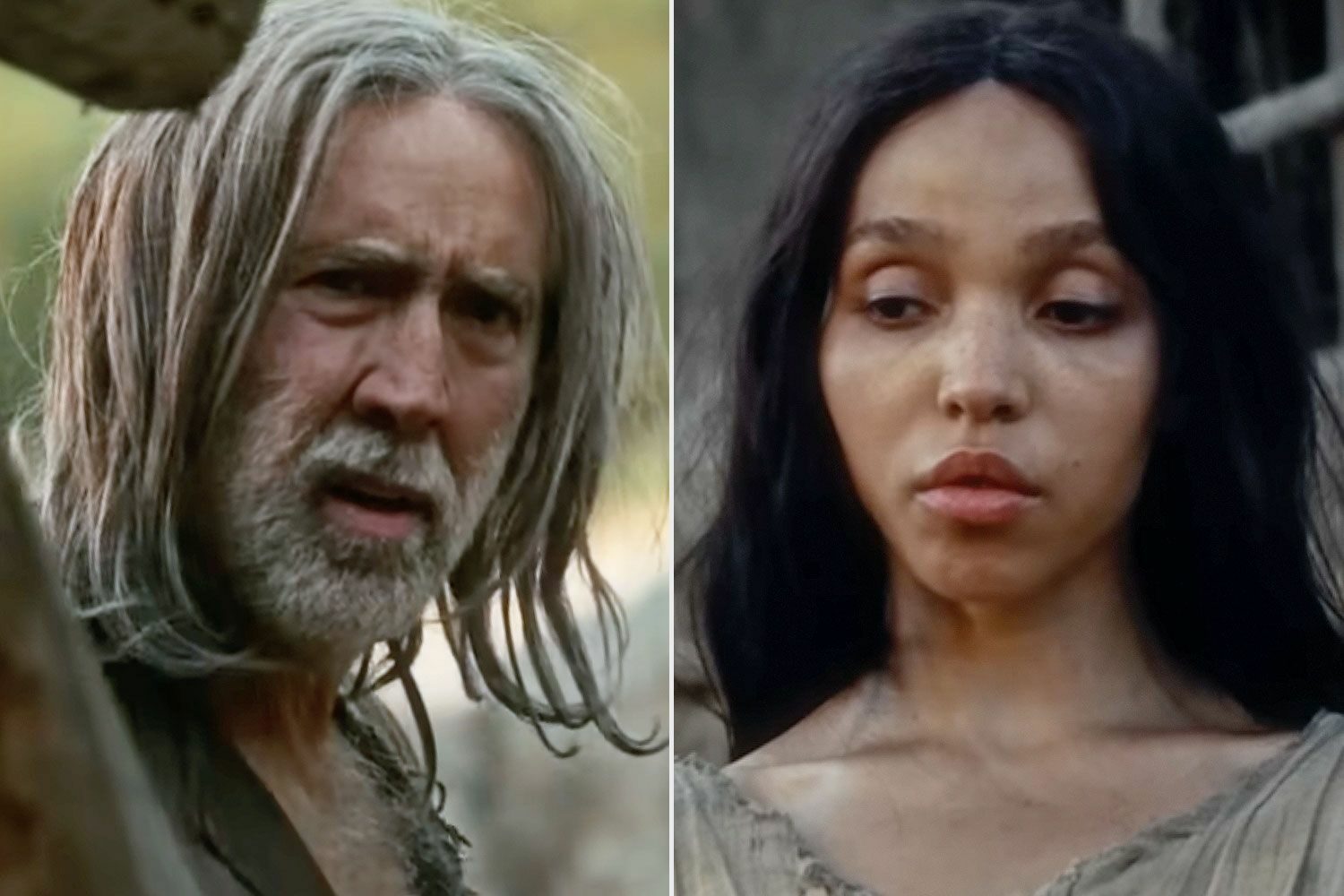Nicolas Cage és FKA twigs színészi együttműködés a The Carpenter’s Son filmben nicolas cage fka twigs film szinesz partnerség kulisszák