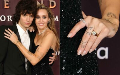 Miley Cyrus eljegyzési pletykái: gyémántgyűrű a bal kezén az Avatar premierjén