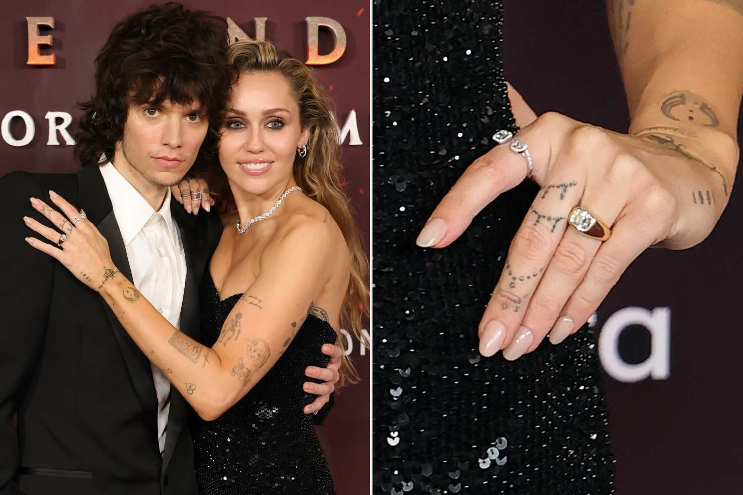 celebrities red carpet event engagement ring fashion style